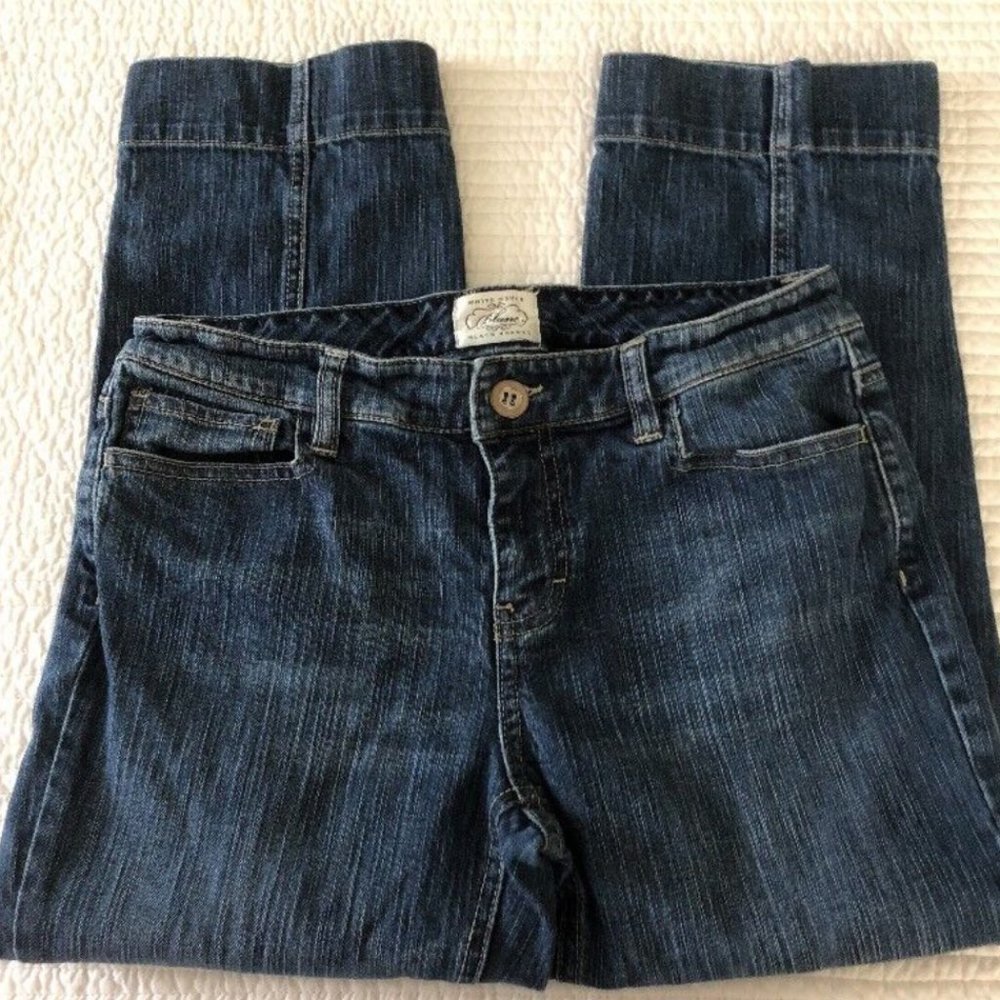 white house black market BLANC 4 Capri Button Leg Jeans WHBM